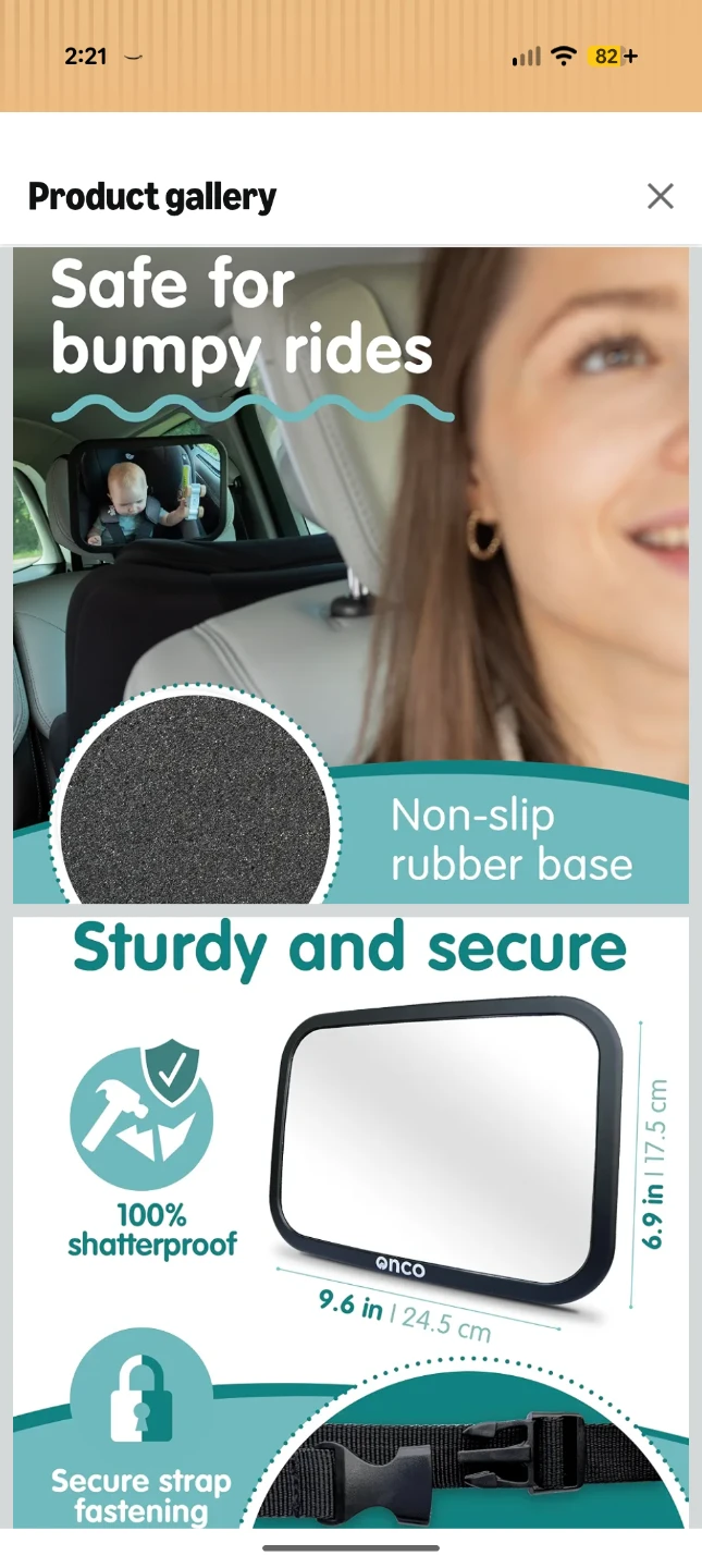 Onco Baby Car Mirror for Rear Facing Seats - photo 4