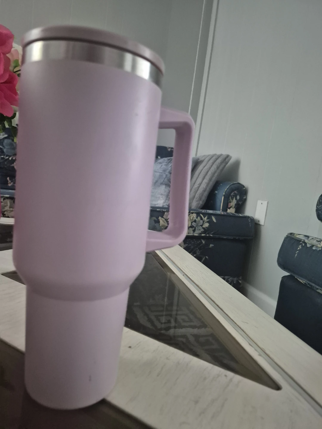Insulated Light Purple Tumbler with Handle - photo 4