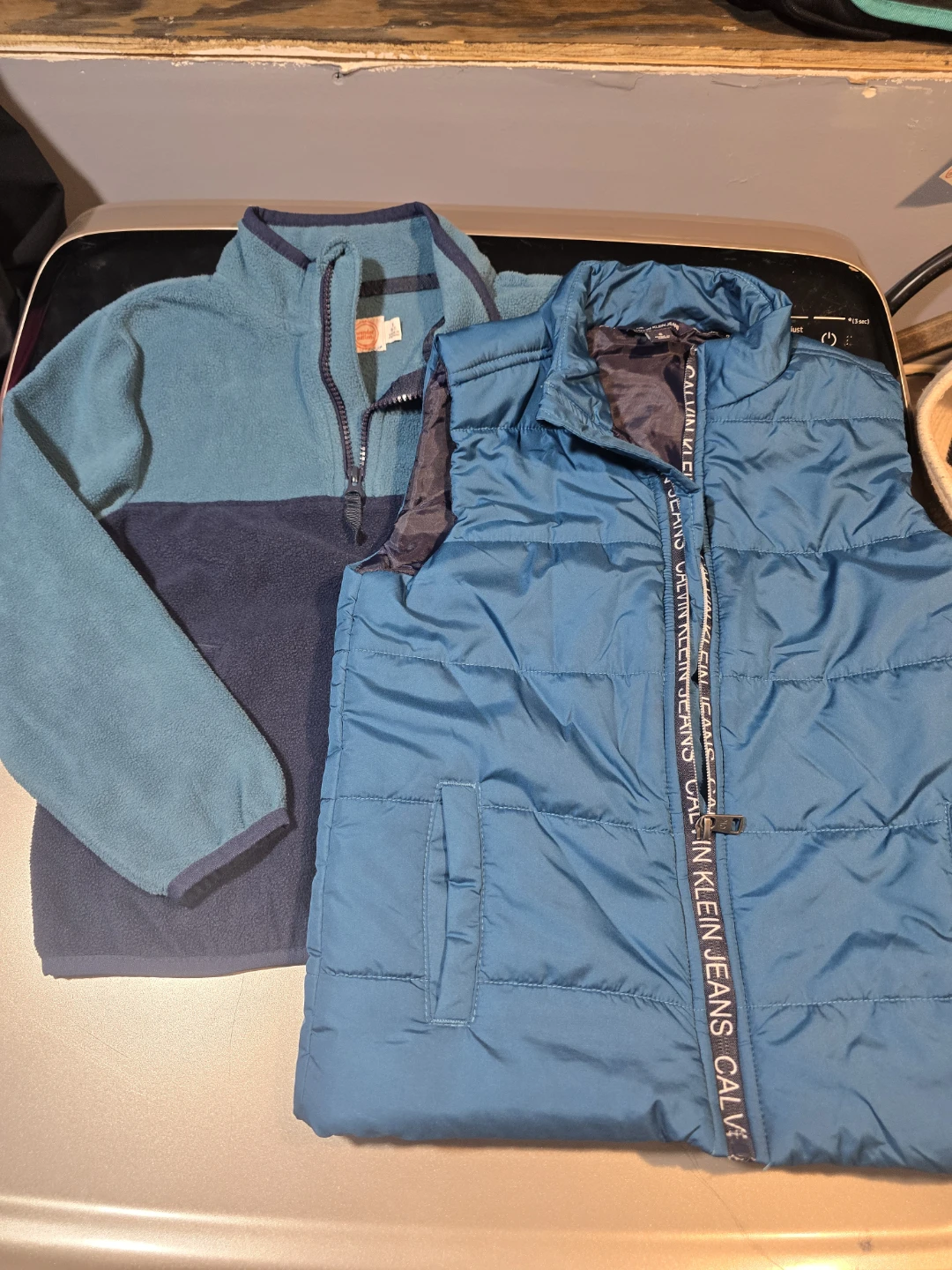 Calvin Klein Jeans Puffer Vest & Wonder Nation Fleece Pullover