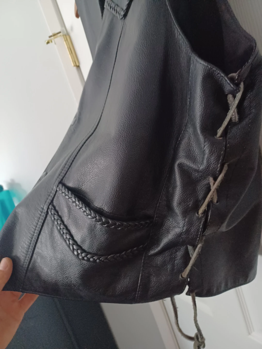 Louis Leather Genuine Leather Vest - Black - photo 3