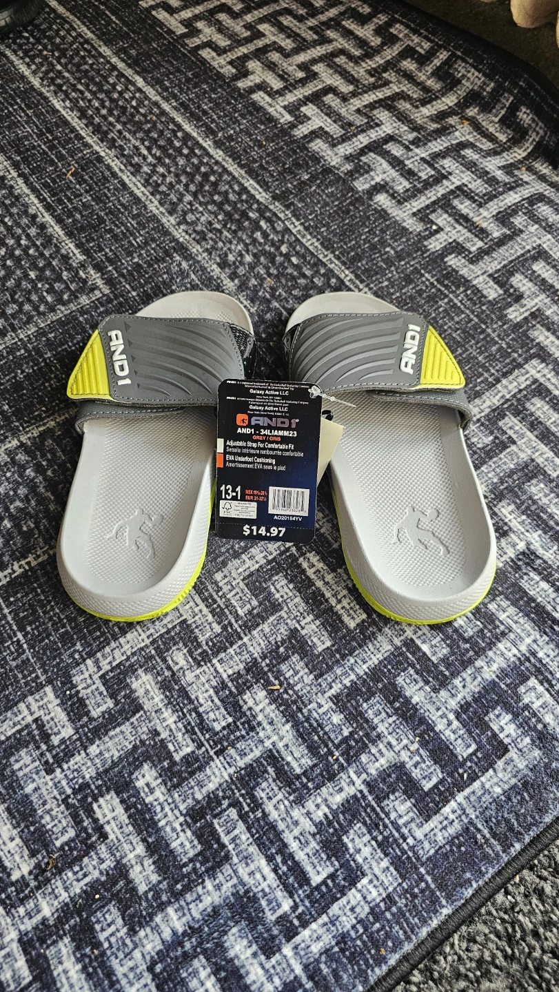 AND1 Boys Slide Sandals Size 13/1 New Never Worn - photo 2