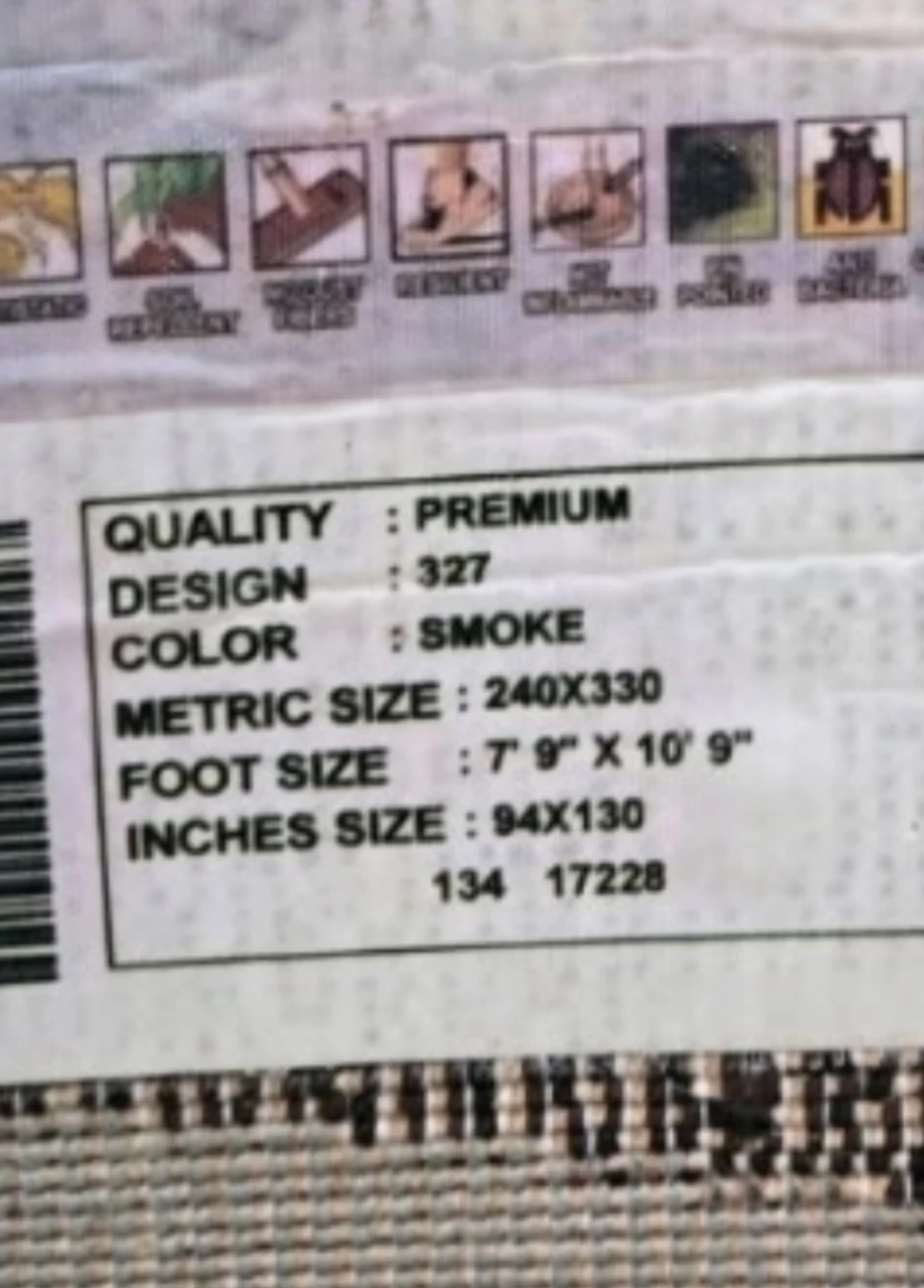 Area Rug - Smoke Color, 7' 9" x 10' 9" - photo 2