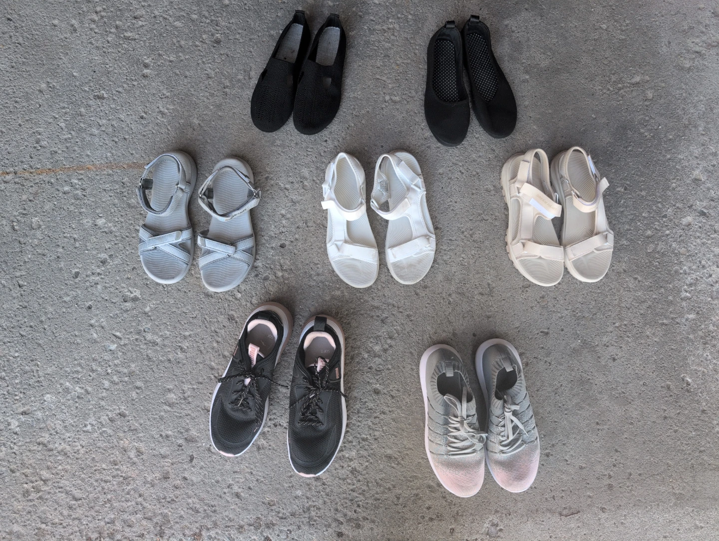 Women's shoes and strap sandals
