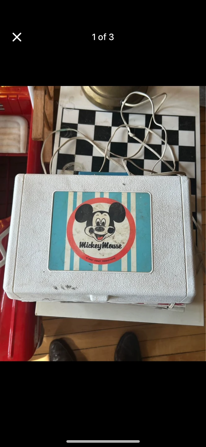 Vintage Mickey Mouse 45 player