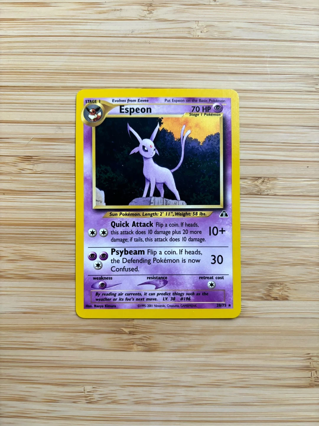 Pokémon Espeon #20/75 – Neo Discovery – Vintage - photo 2