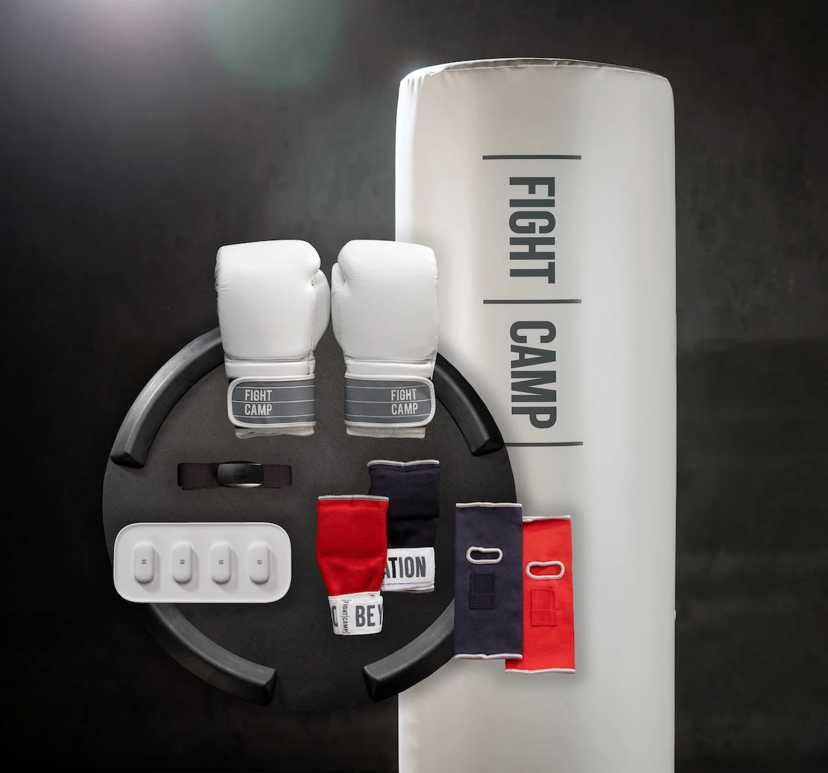 Fight camp with 2 sets of gloves