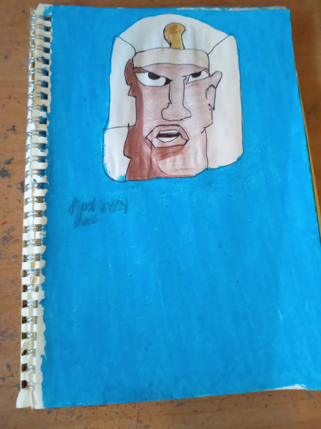 Blue Background: Pharaoh King Cartoon Drawing - photo 5