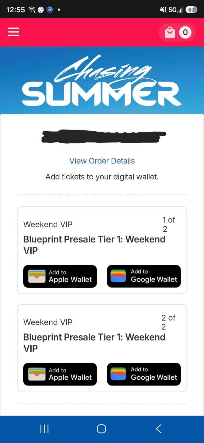 Chasing Summer Weekend VIP Tickets