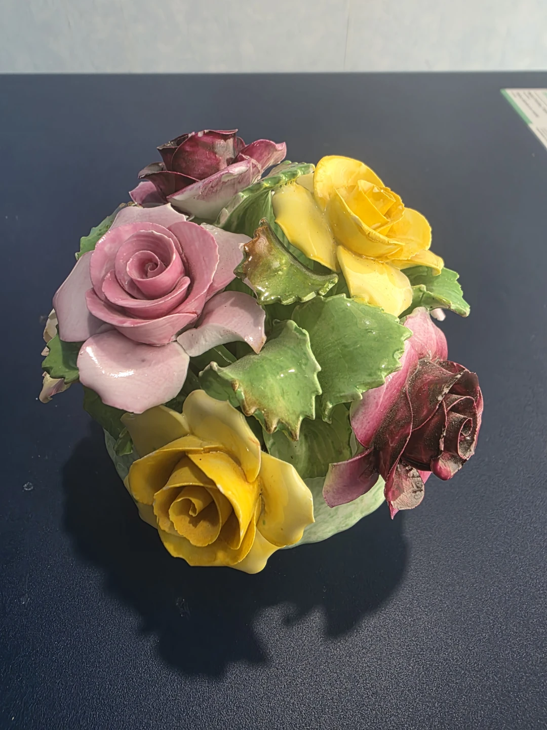 Vintage Porcelain Rose Arrangement