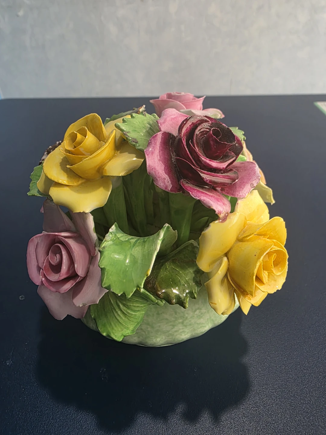 Vintage Porcelain Rose Arrangement - photo 2