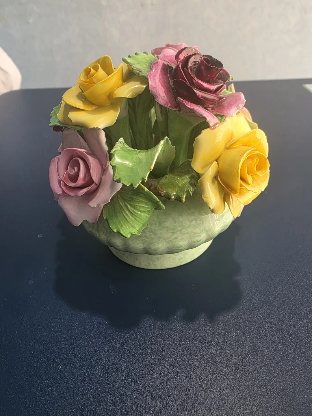 Vintage Porcelain Rose Arrangement - photo 3