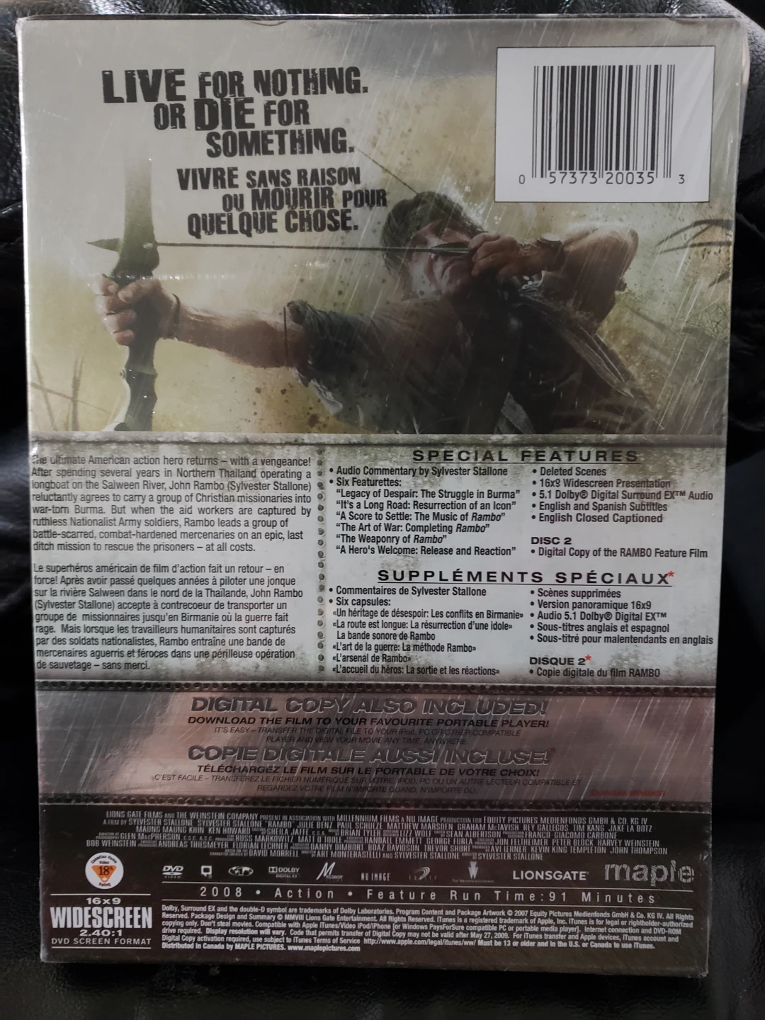 BRAND NEW Rambo Special Edition Sealed 2-Disc DVD - photo 2