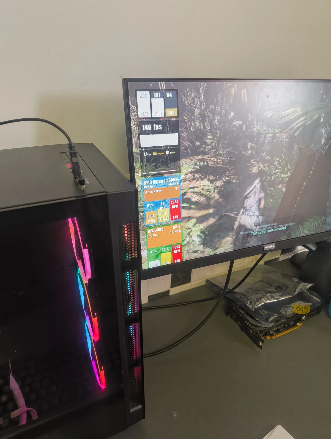 Gaming Pc rtx3060 12gb ryzen 7 RGB PC - photo 5