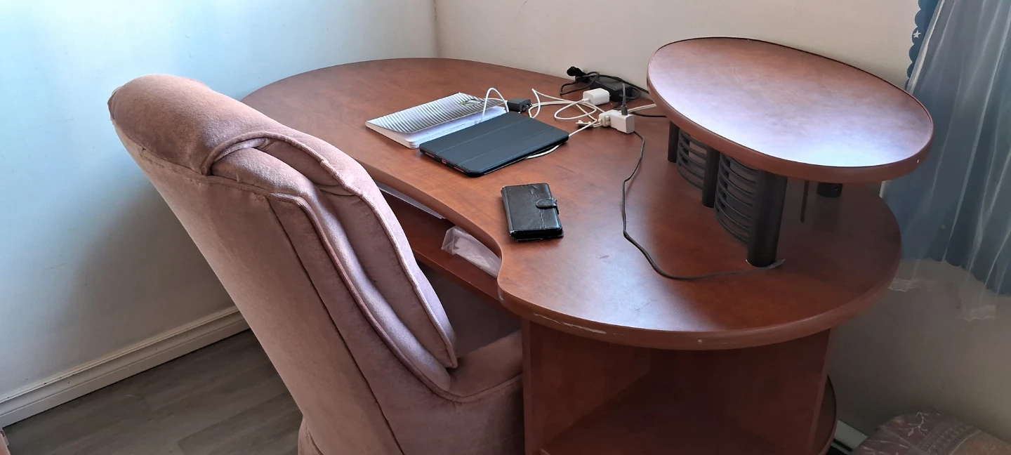 Wooden Desk with Chair