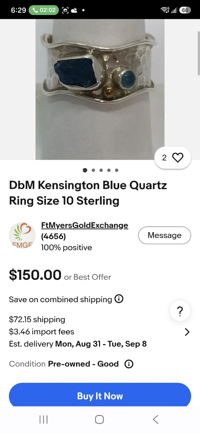 Vintage Sterling Silver Artisan Ring size 10 - photo 5