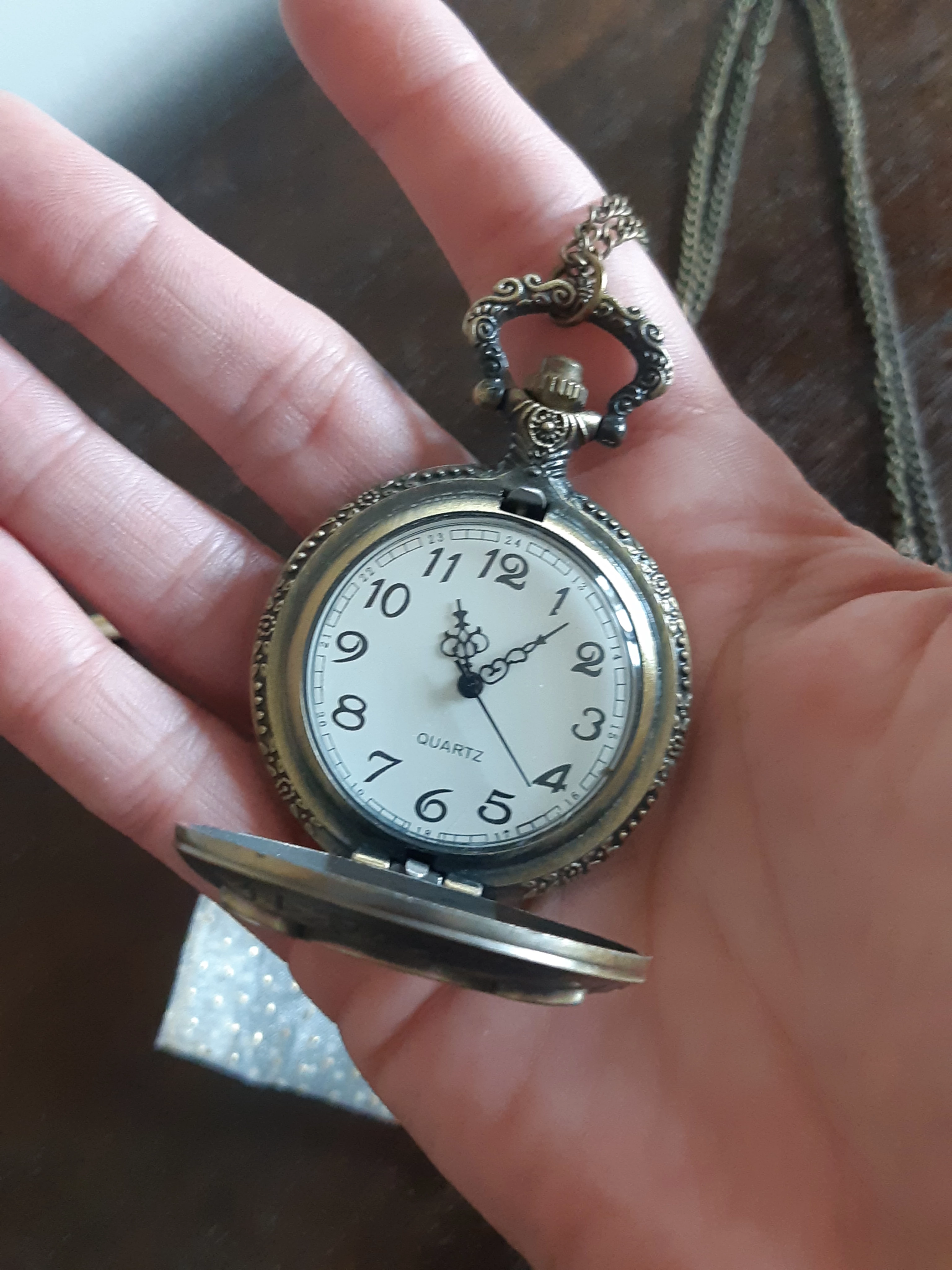 JewelryWe Vintage Inspired Pocket Watch Pendant Necklace - photo 2
