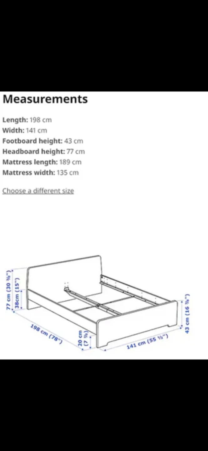 Ikea ASKVOLL Double Bedframe - photo 5