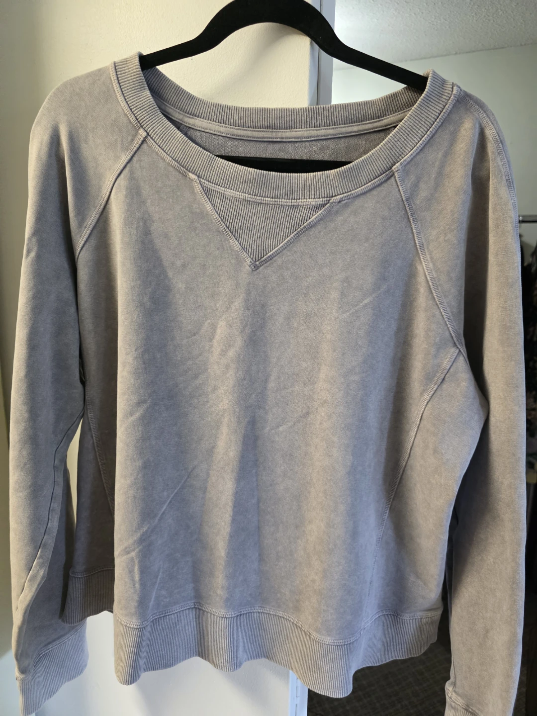 Lululemon grey acid wash pullover sweatshirt