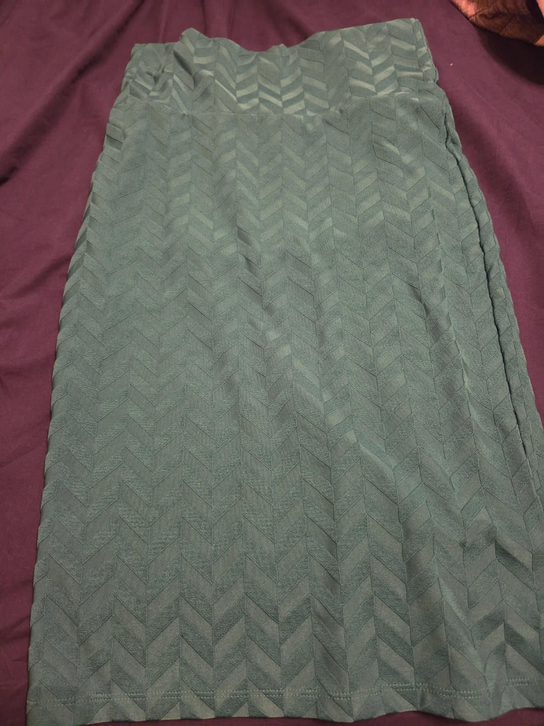 Green Chevron Pencil Skirt - photo 2