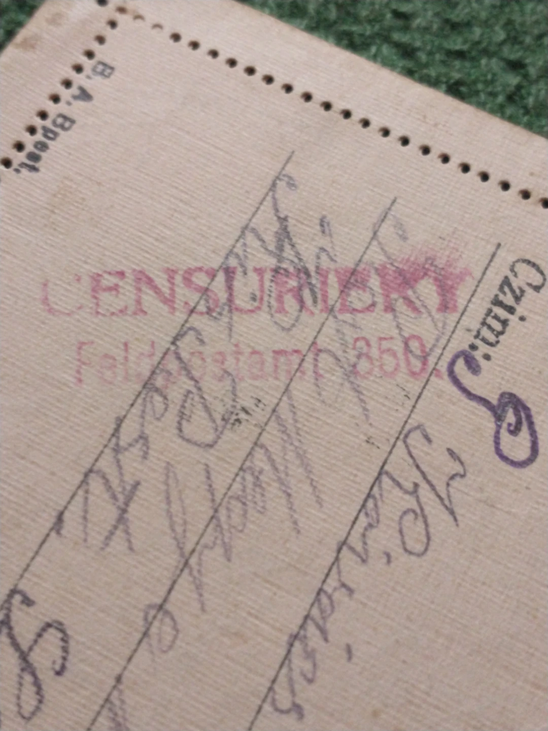 1915 WWI Austro-Hungarian Military Field Post censored letter - photo 3
