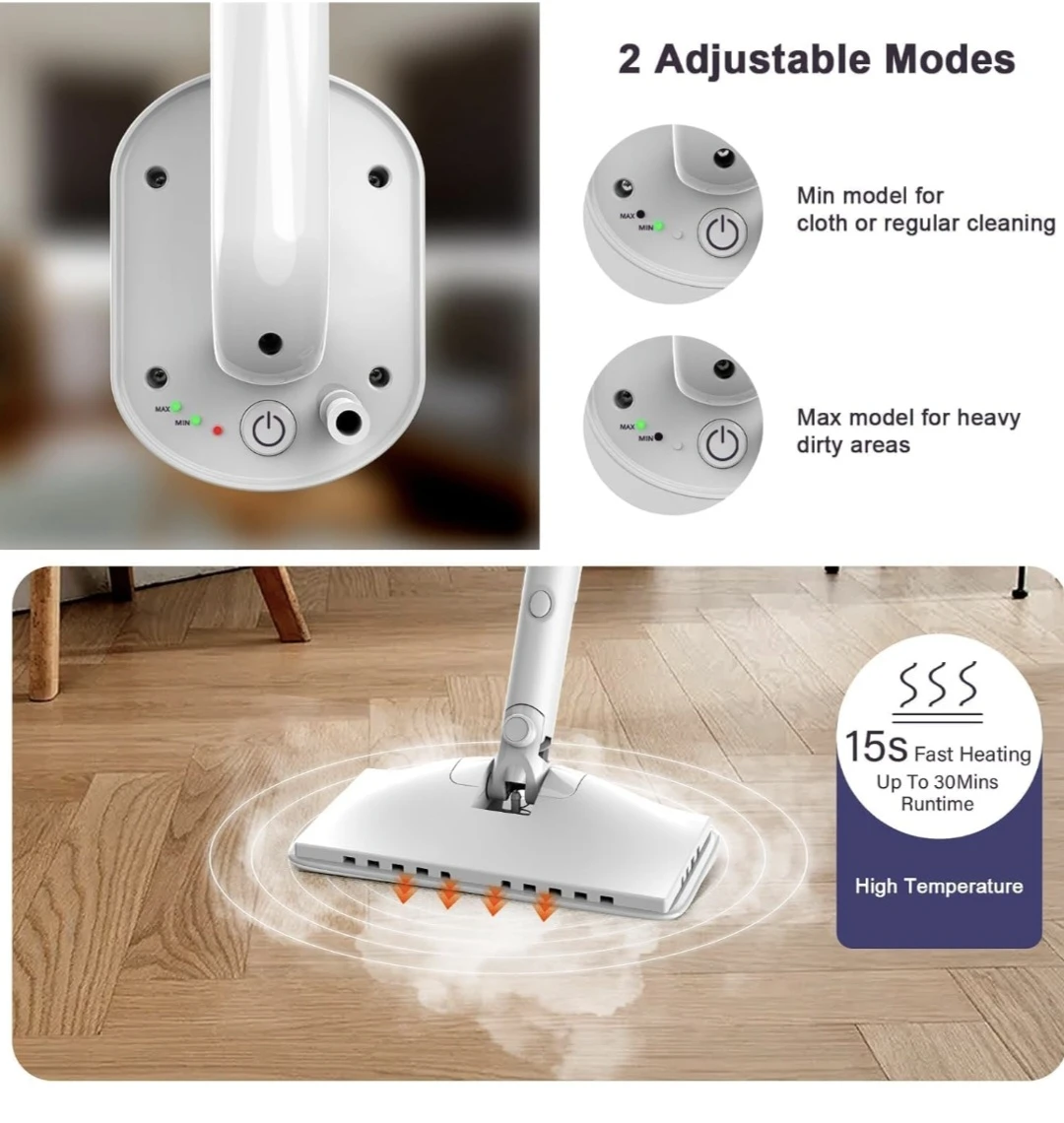 Steam Mop Cleaner - 6-in-1 Use Function Open Box - photo 4
