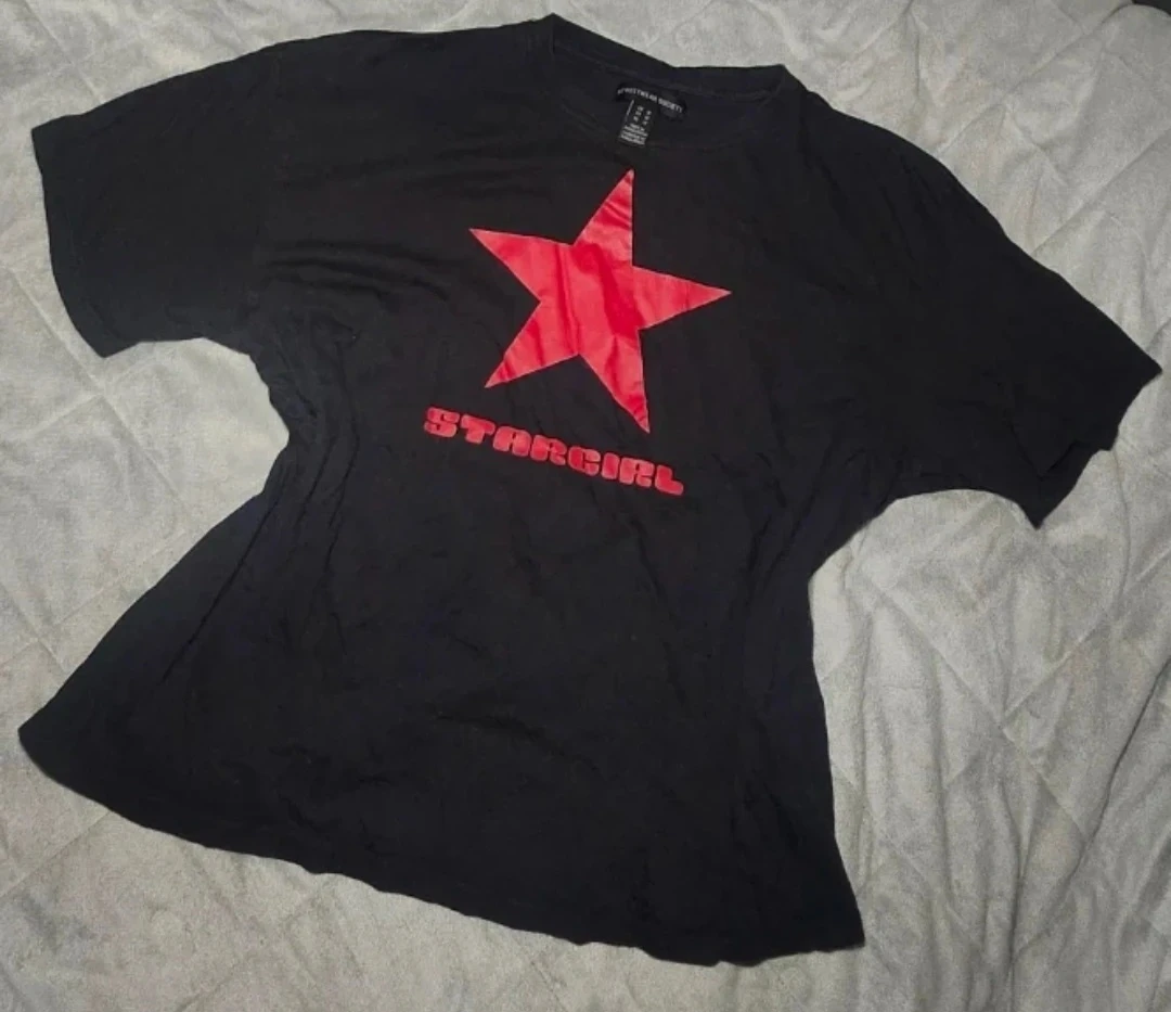Streetwear Society Black Stargirl T-Shirt - Size M