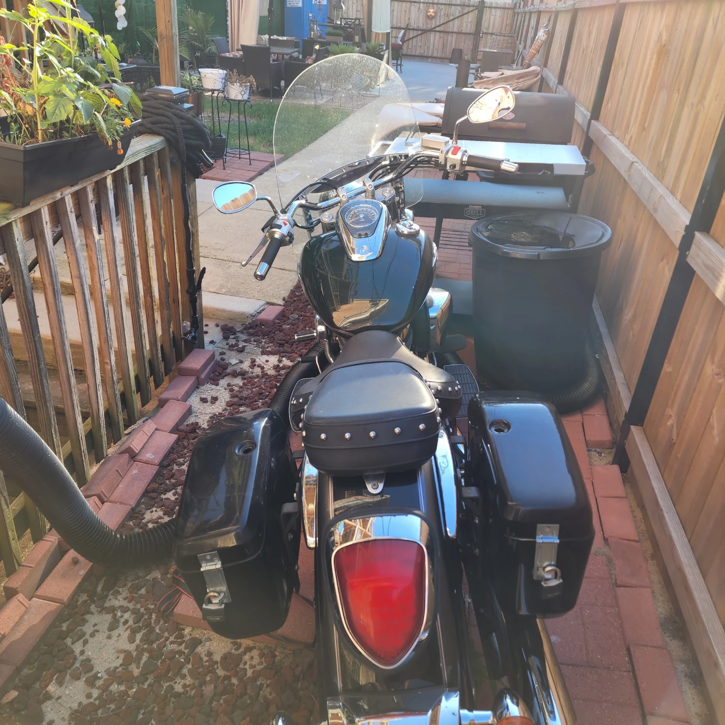 Black Motorcycle with Saddlebags - photo 5