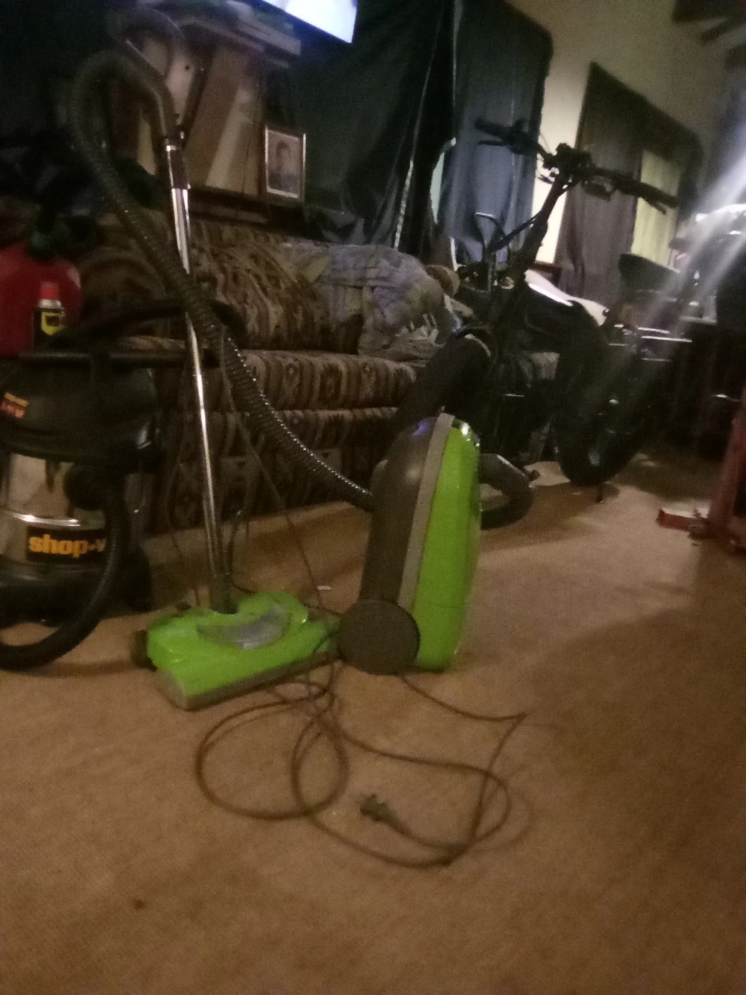 Green Upright Vacuum Cleaner