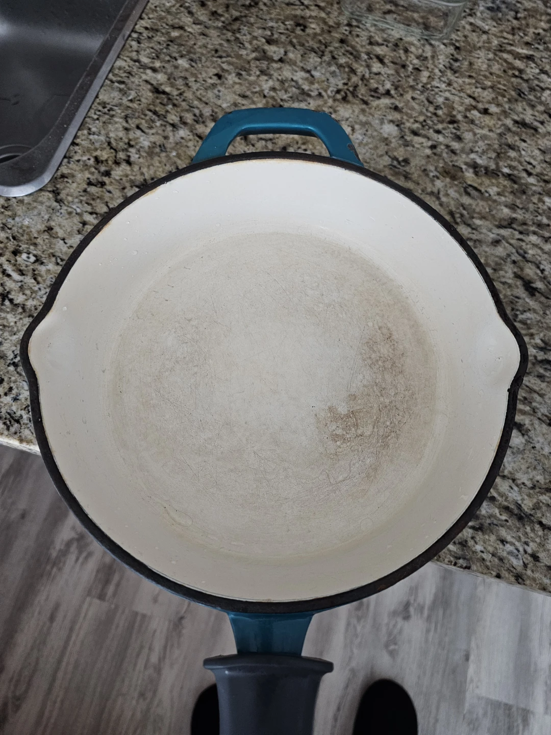 Teal Enamel Cast Iron Dutch Oven