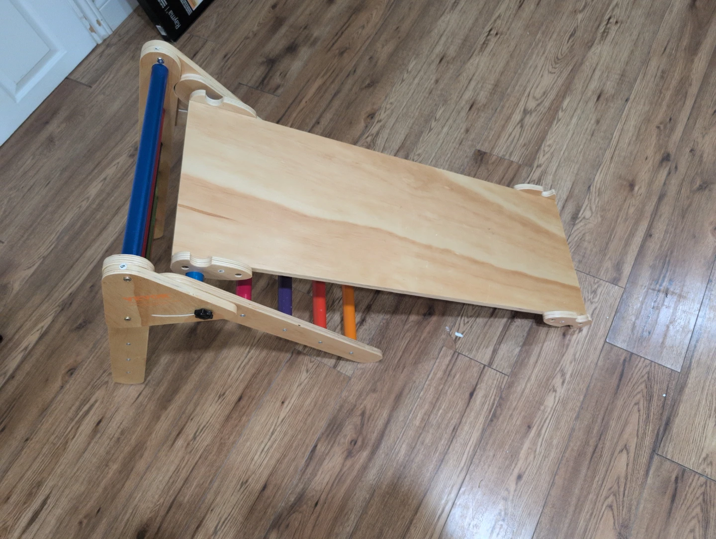 Wooden Pikler Triangle Climber with Slide - photo 2