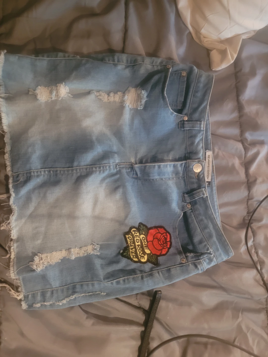 Revamped Denim Skirt - Size M - photo 3