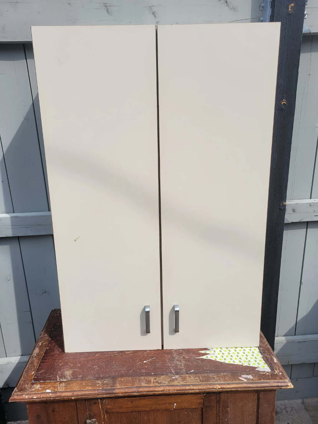 White Two-Door Storage Cabinet - photo 2