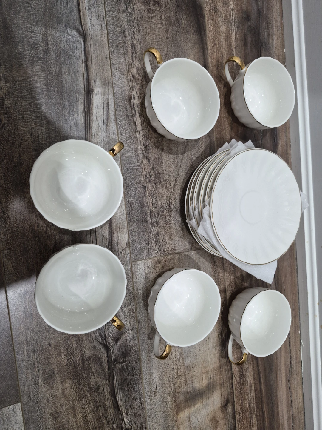 Teacup and Saucer Set - Set of 6