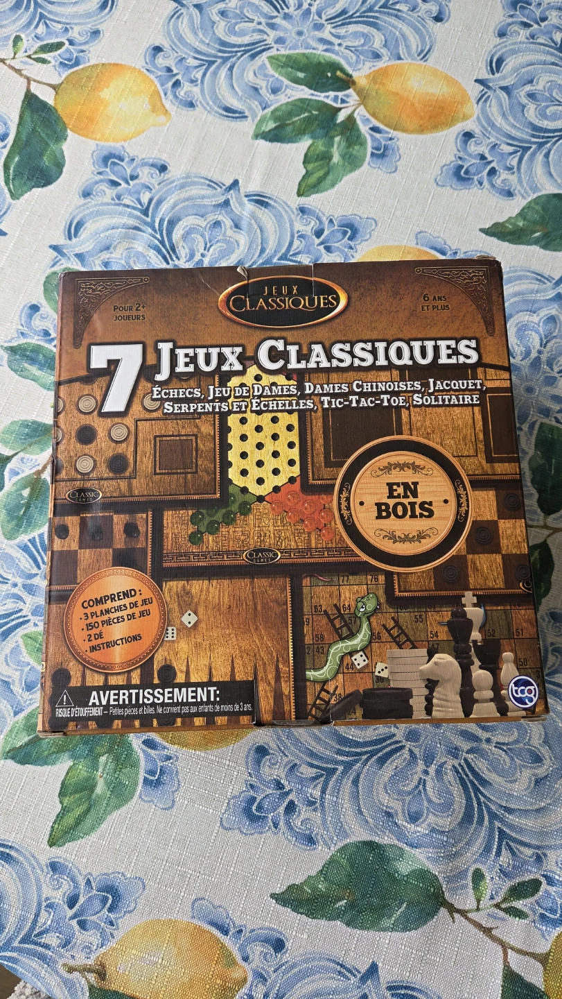 7 Classic Games Board Game Set