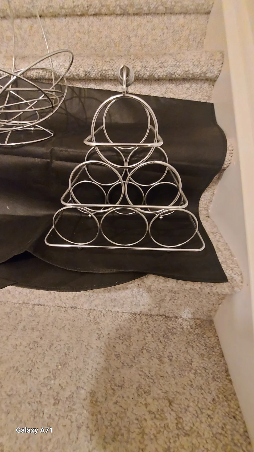 Silver 6-Bottle Wine Rack