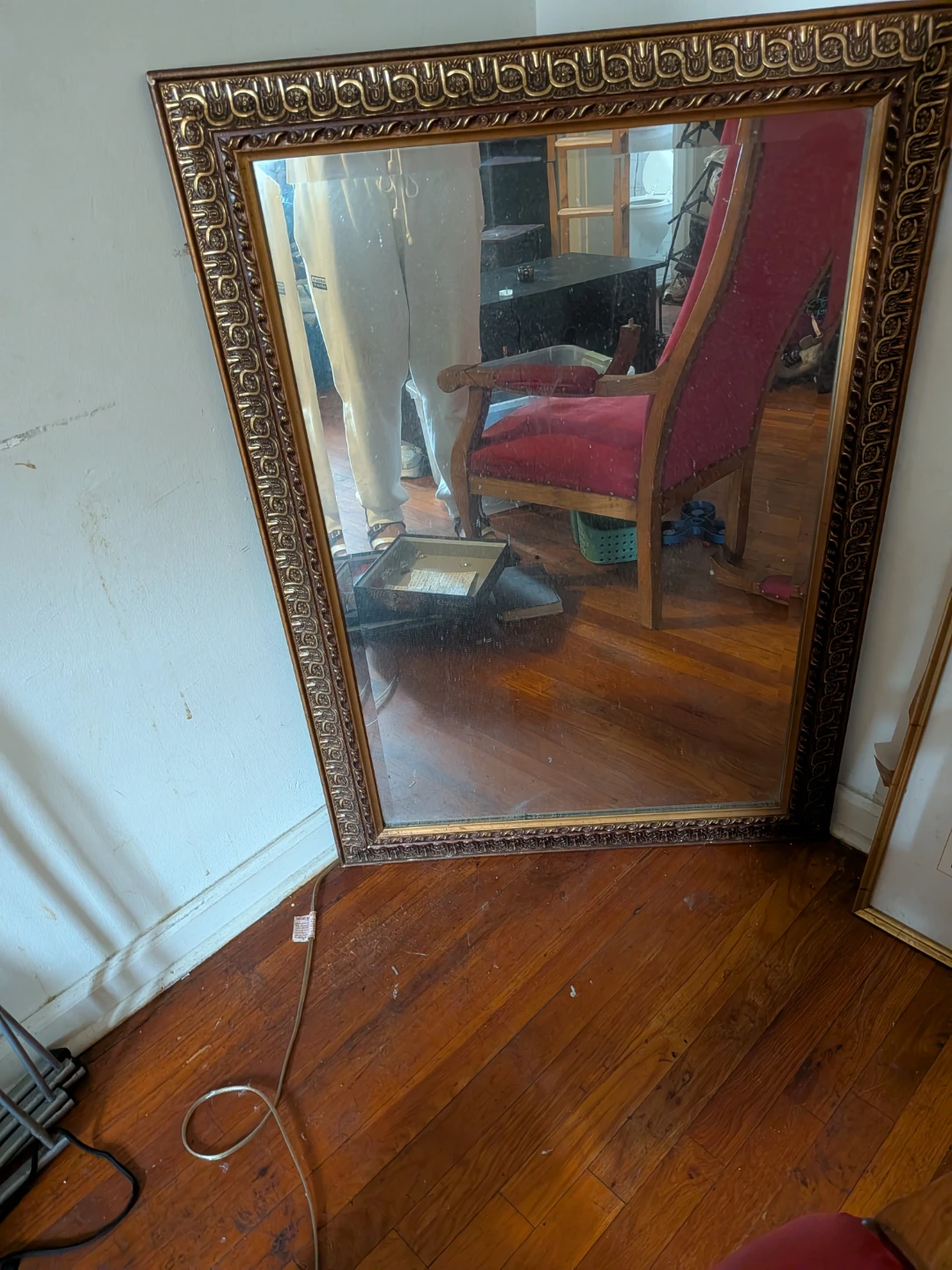 Large Ornate Gold Frame Mirror