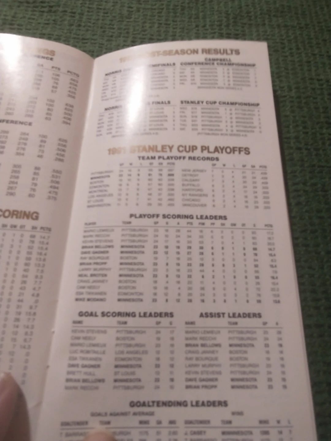 Rare Defunct Minnesota North Stars 1991-92 Training Camp Guide - photo 5