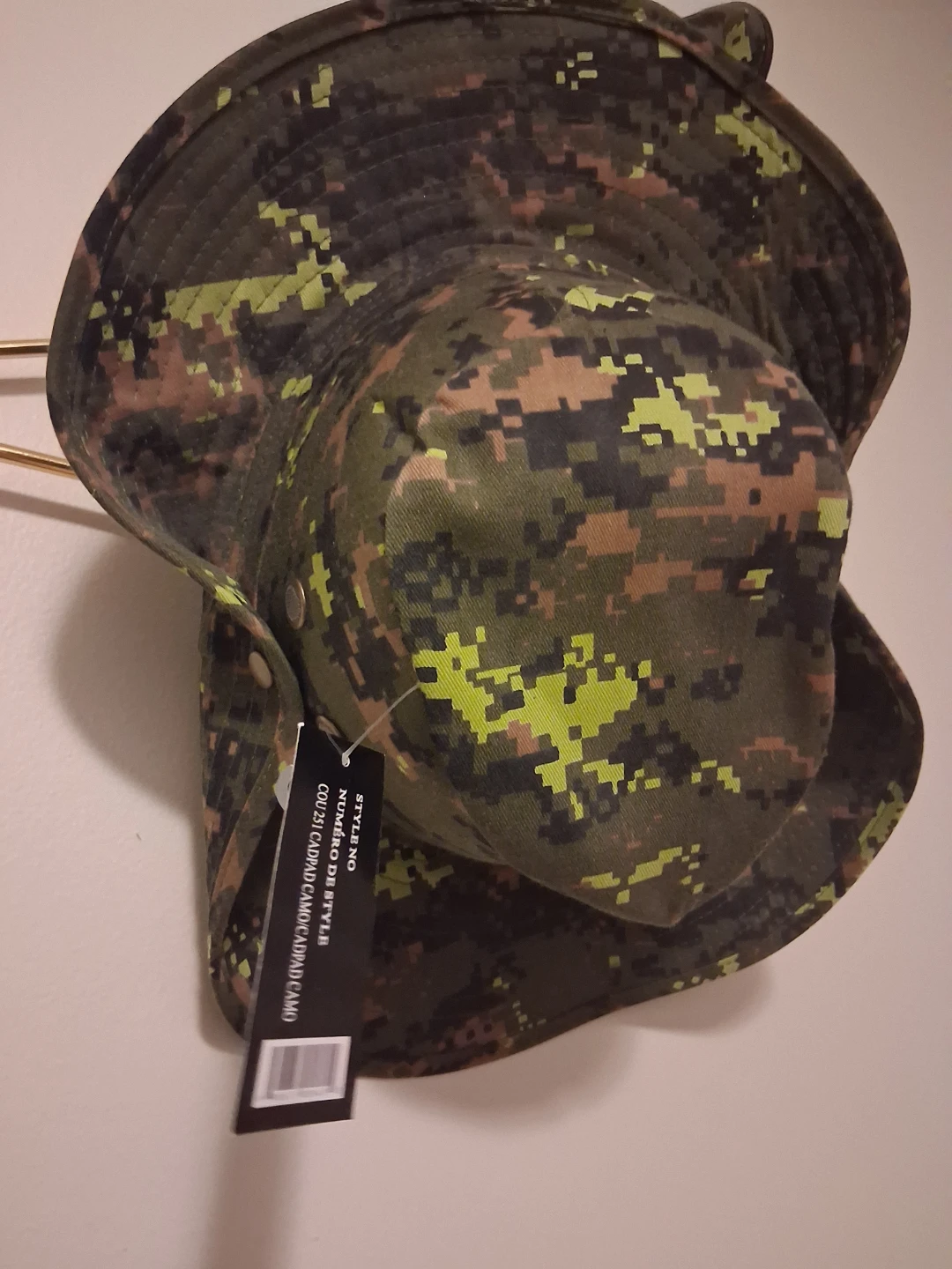 Country Leather Camo Bucket Hat