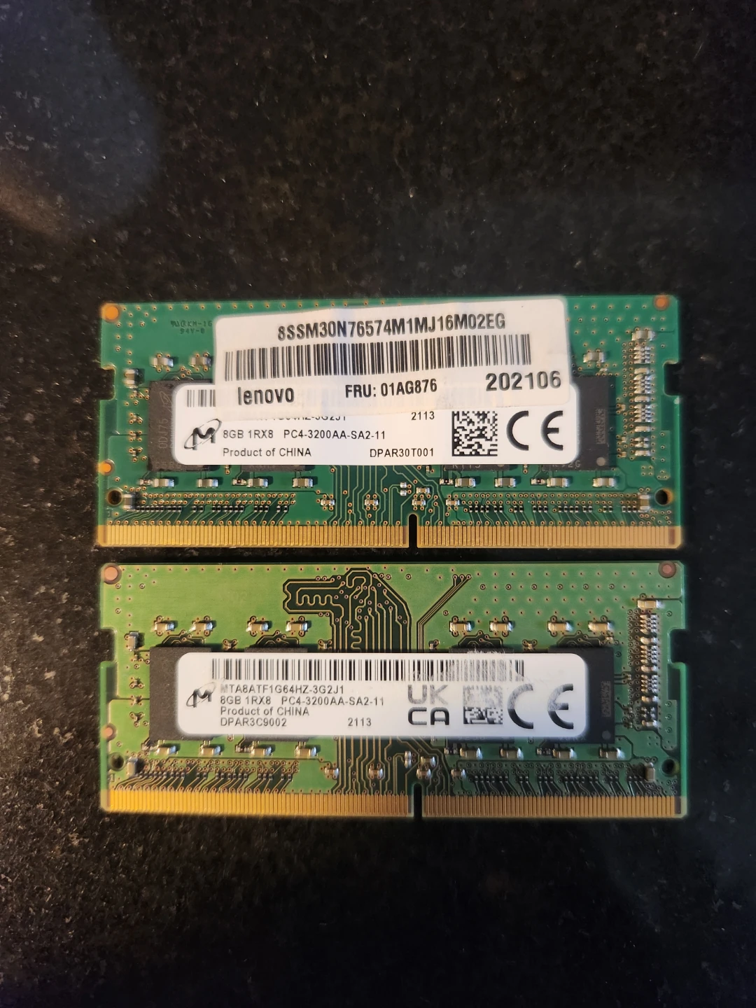Lenovo 8GB DDR4 Laptop RAM PC4-3200AA-SA2-11