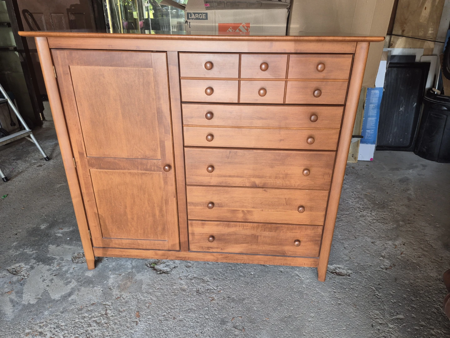 Wooden armoire with drawers - photo 2