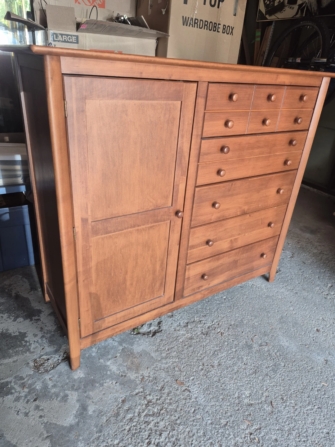 Wooden armoire with drawers - photo 4