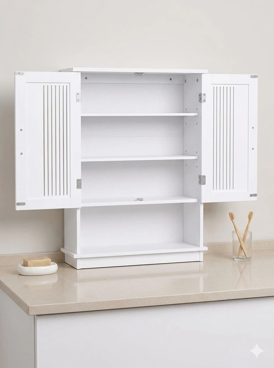 4-Tier Adjustable Shelf Bathroom Organizer