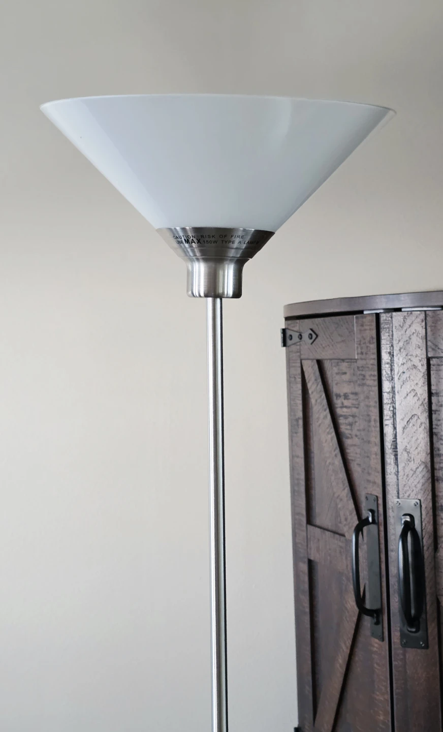 IKEA Floor Lamp - Metal and Frosted Glass