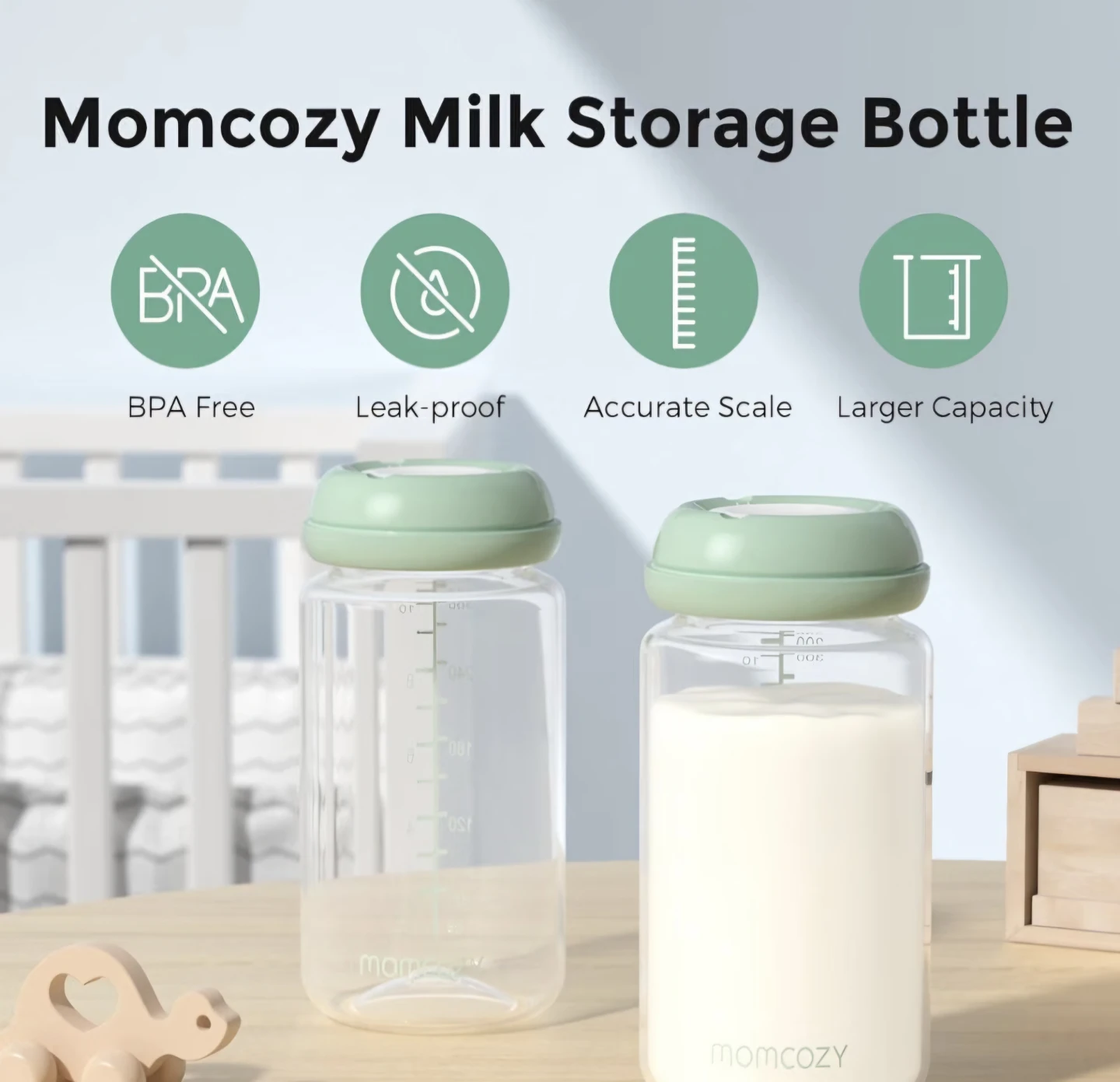 Momcozy Milk Storage Bottles - 4 Pack - photo 2