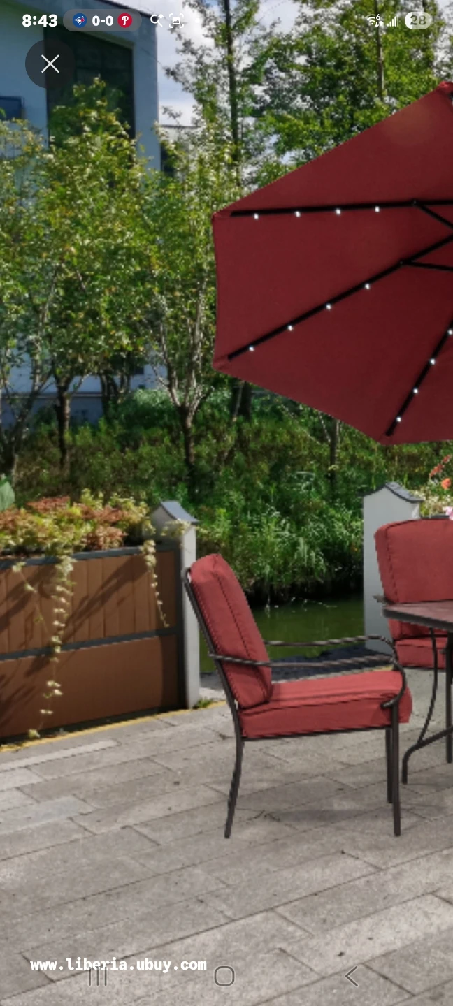 Augusta.  -  bnib metal chairs with  Red cushions - photo 5