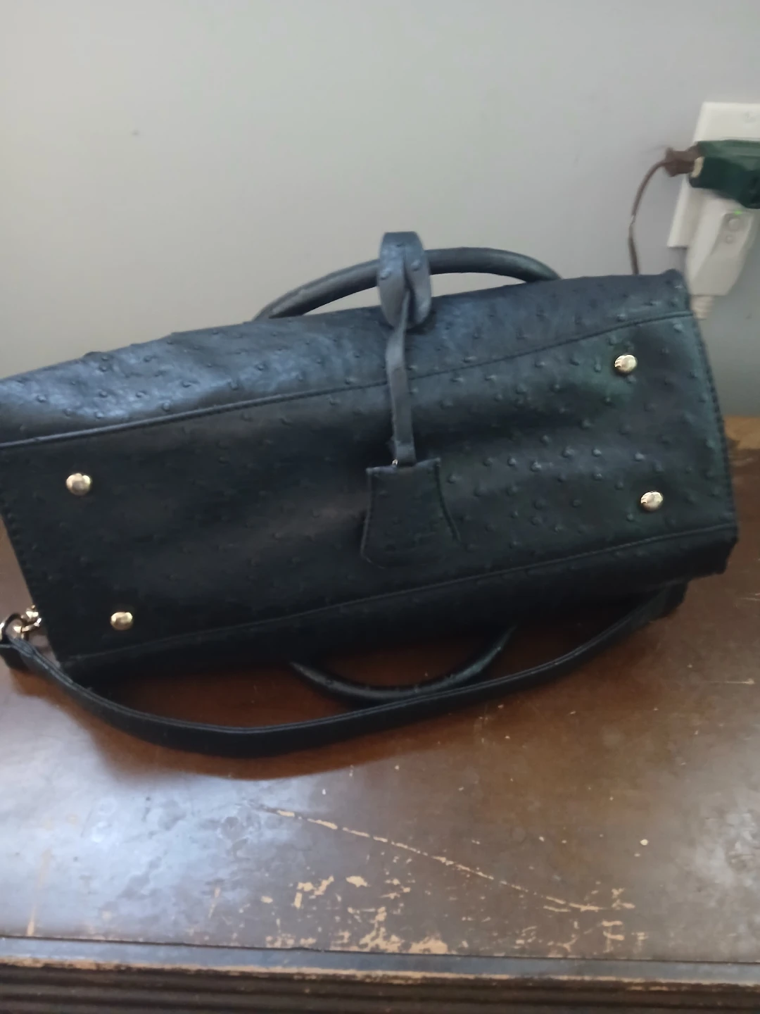 Michael Kors Black Ostrich Embossed Tote Bag - photo 3