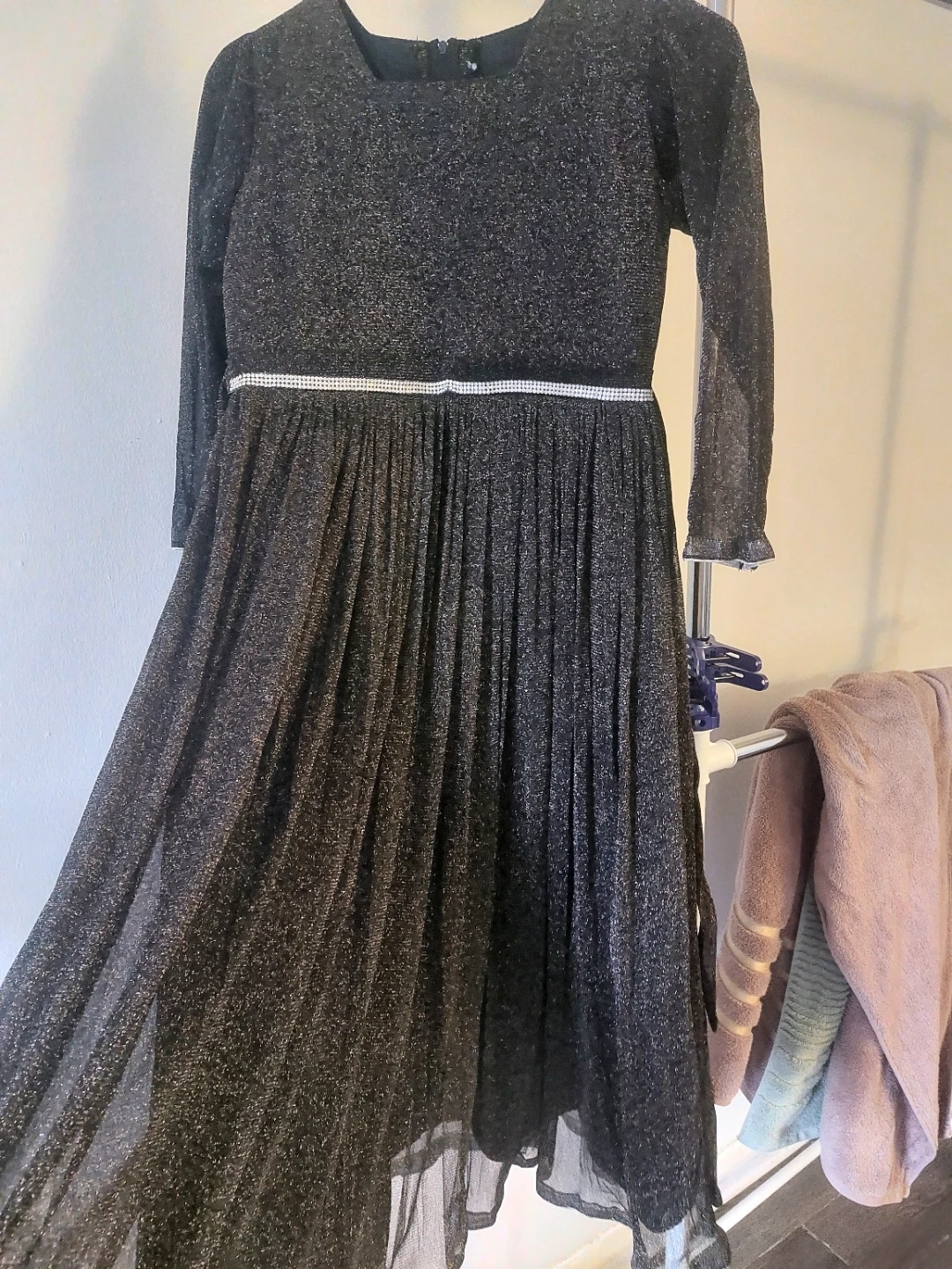 Girls Sparkly Black Dress - photo 4