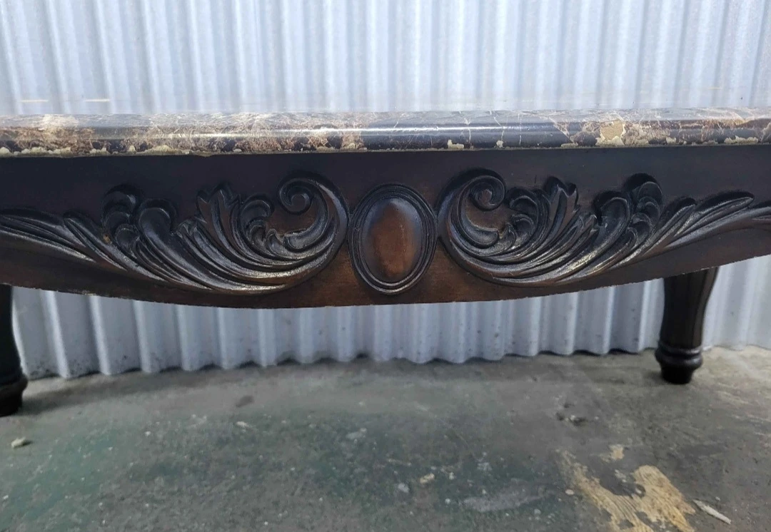 Coffee Table with Carved Details - photo 2