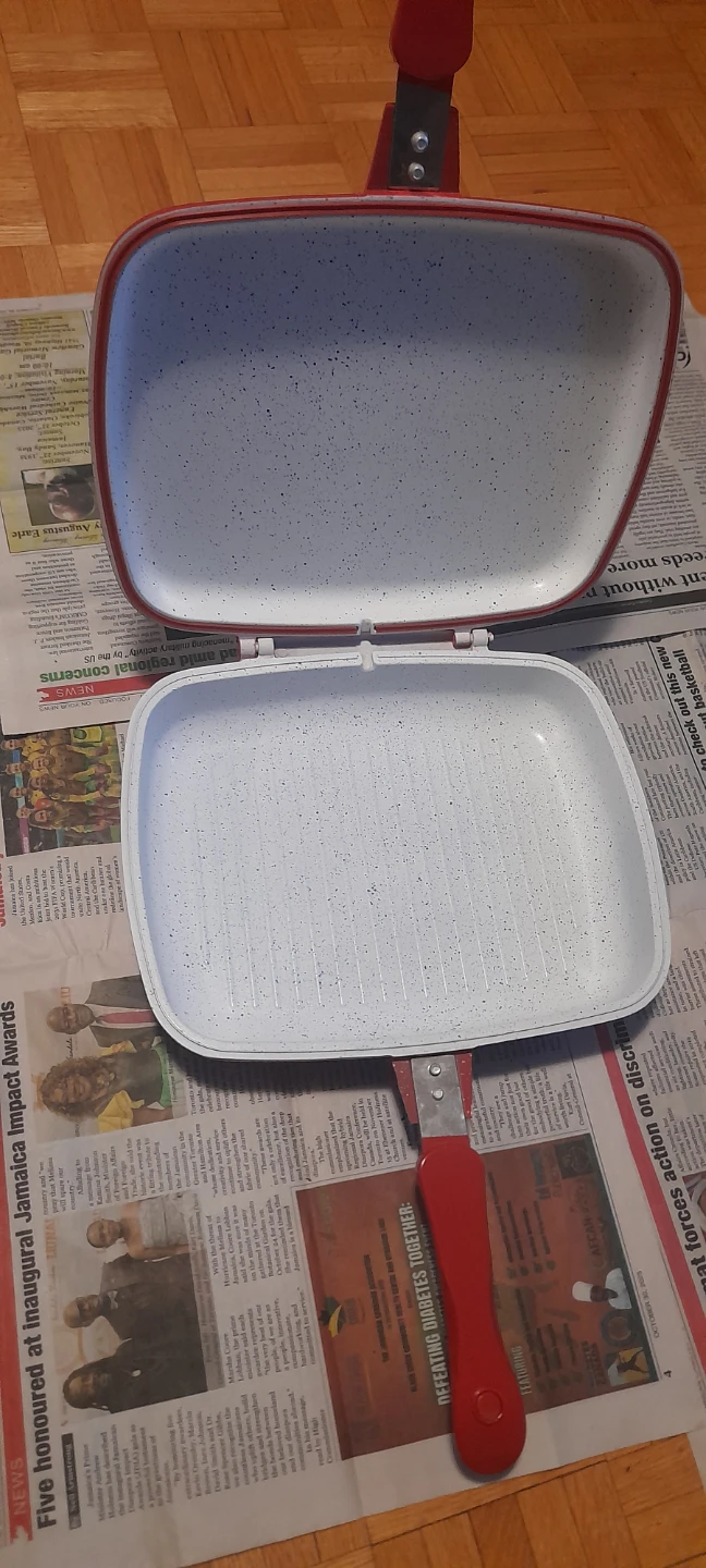 Red Double-Sided Grill Pan Brand New - photo 2