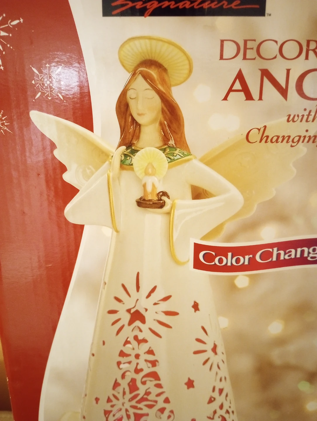 Vintage Ceramic Light Up Christmas Angel Ornament - photo 2